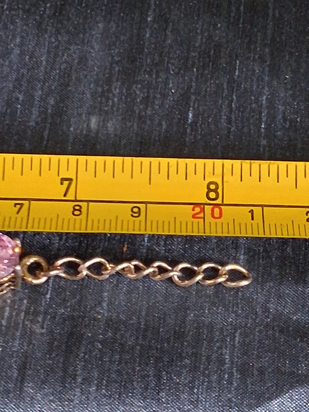 VINTAGE Pink Sapphire Coctail Tennis Bracelet Rose Gold 925 Sterling Silver - Picture 7 of 8